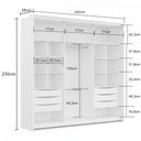 Ver imagem 5 de Guarda Roupa Casal 2 Portas MDF Ripado 2,42 m Imperium Belmax