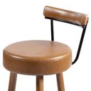Ver mais imagens de Kit 02 Banquetas Alta para Cozinha Área Gourmet Nápoles Couríssimo Amarula - Desk Design