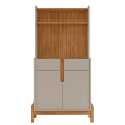Aparador Buffet Balcão Cozinha Cantinho do Café para Sala de Estar e Jantar com 2 Portas e 2 Gavetas - 8