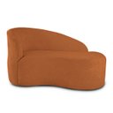Ver imagem 4 de Sofá Aurea Orgânico Curvo Divã Bouclé Confortável Resistente para Salas e Consultório