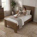 Ver imagem 5 de Cama Solteiro em MDF com Cabeceira Frisada 103x202cm Paolo