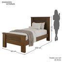 Ver imagem 4 de Cama Solteiro em MDF com Cabeceira Frisada 103x202cm Paolo
