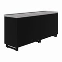 Ver imagem 5 de Armário Baixo para Escritório 158,5cm Duplo com 4 Portas Puxadores Metálicos Corporate Cinza/Sagrado
