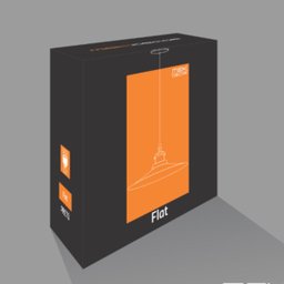 Kit 2 Lustres Pendentes Luminária Flat Preto 30cm - 2