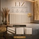 Ver imagem 2 de Painel Cabeceira Queen 160cm Liz Estofada Linho Moderna para Cama Box:Areia