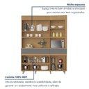 Ver imagem 4 de Armário de Cozinha 4 Portas 2 Gavetas 160cm Torre Angular 100% MDF Realeza Marrom/Carvalho/Titânio