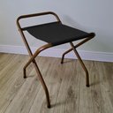 Ver imagem 5 de Suporte de Mala Alumínio Amadeirado com Encosto Preto Reforçado 100 Kg