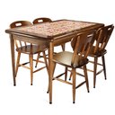 Ver imagem 1 de Mesa retangular 4 lugares para cozinha em madeira e 28 azulejos - Frutas