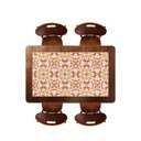 Ver imagem 4 de Mesa retangular 4 lugares para cozinha em madeira e 28 azulejos - Frutas