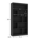 Ver imagem 3 de Estante para Quarto Artemis Espresso Móveis Preto/Onix