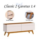 Ver imagem 7 de Rack Bancada 2 Gavetas e Painel para Tv Classic 1.4 Off White Nature - Imcal