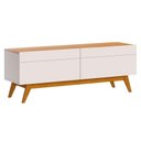 Ver imagem 4 de Rack Bancada 2 Gavetas e Painel para Tv Classic 1.4 Off White Nature - Imcal