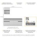 Ver imagem 4 de Armário de Cozinha Compacta 220cm com Rodapé Veneza Multimóveis V2110 Branco/preto