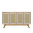 Ver imagem 2 de Balcão Buffet 4 Portas Carvalho Off White Bangu Shop JM