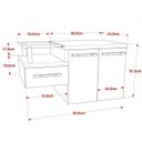 Ver imagem 4 de Gabinete para Banheiro Legno 830W Branco/Snow