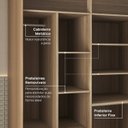 Ver imagem 6 de Guarda-Roupa 3 Portas com Espelho Araçá CabeCasa MadeiraOriginals Marrom/Nogueira