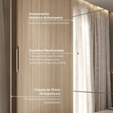 Ver imagem 4 de Guarda-Roupa 3 Portas com Espelho Araçá CabeCasa MadeiraOriginals Marrom/Nogueira