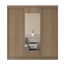 Guarda-roupa 3 Portas com Espelho Araçá Cabecasa Madeiramadeira - 2