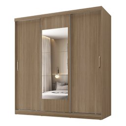 Guarda-roupa 3 Portas com Espelho Araçá Cabecasa Madeiramadeira - 9
