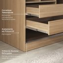 Ver imagem 5 de Guarda-Roupa 3 Portas com Espelho Araçá CabeCasa MadeiraOriginals Marrom/Nogueira