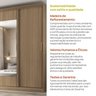 Guarda-Roupa 3 Portas com Espelho Araçá CabeCasa MadeiraOriginals - 11