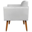 Ver imagem 2 de Namoradeira e 2 Poltronas Pés Palito Madeira Suede Cinza