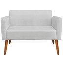 Ver imagem 6 de Namoradeira e 2 Poltronas Pés Palito Madeira Suede Cinza