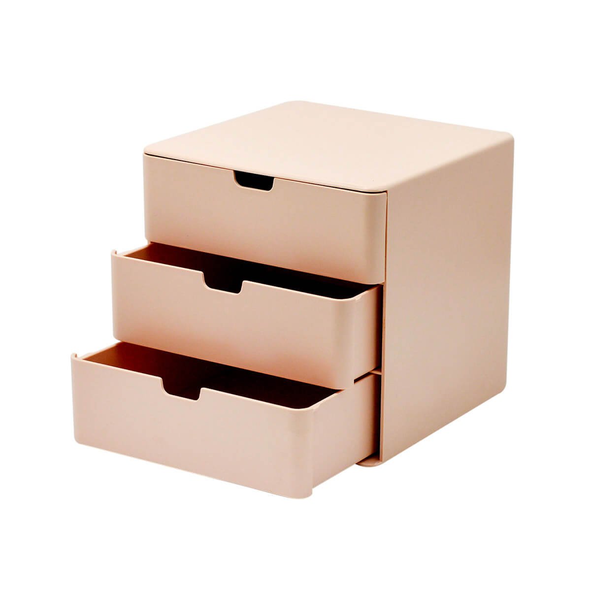 Gaveteiro de Mesa Organizador Multiuso 3 Gavetas Rosa