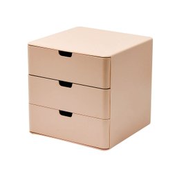 Gaveteiro de Mesa Organizador Multiuso 3 Gavetas Rosa - 4