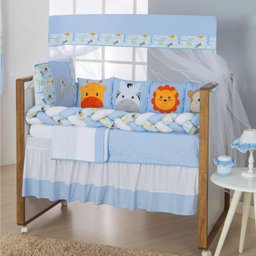 Kit para Berço Bebê Savana 13 Peças - Azul - 1