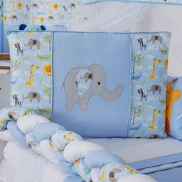 Kit para Berço Bebê Savana 13 Peças - Azul - 5