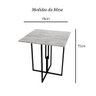 Mesa Quadrada Industrial 70cm Preta Tampo Madeira Pinus - 3