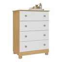 Ver imagem 2 de Cômoda Infantil 65cm com 4 Gavetas Allegra Multimóveis Mp4421 Madeirado/branco Madeirado/branco