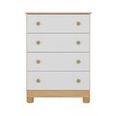 Ver imagem 5 de Cômoda Infantil 65cm com 4 Gavetas Allegra Multimóveis Mp4421 Madeirado/branco Madeirado/branco