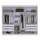 Ver imagem 3 de Guarda Roupa Casal 6 Portas 6 Gavetas Gramado 100% Mdf Valverde Moveis Cinamomo
