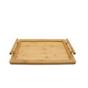 Ver imagem 1 de Bandeja Retangular De Bambu Com Alças 40 X 27Cm