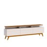 Rack Para Sala TV Até 60 Polegadas 3 Gavetas 2.6 Off White Freijó Classic Mais Imcal - 2