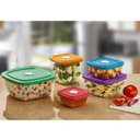 Ver imagem 4 de 3 Potes de Vidro com Tampa Quadrado 2L Marinex Facilita Cores Sortidas Tigelas