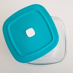 3 Potes de Vidro com Tampa Quadrado 2L Marinex Facilita Cores Sortidas Tigelas - 8