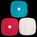 Ver imagem 6 de 3 Potes de Vidro com Tampa Quadrado 2L Marinex Facilita Cores Sortidas Tigelas