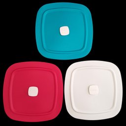 3 Potes de Vidro com Tampa Quadrado 2L Marinex Facilita Cores Sortidas Tigelas - 6