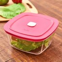 Ver imagem 5 de 3 Potes de Vidro com Tampa Quadrado 2L Marinex Facilita Cores Sortidas Tigelas