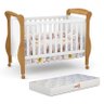 Berço Americano Smart com Colchão D18 Freijó/Branco Soft - Matic Móveis - 1