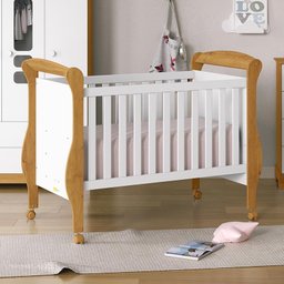 Berço Americano Smart com Colchão D18 Freijó/Branco Soft - Matic Móveis - 2