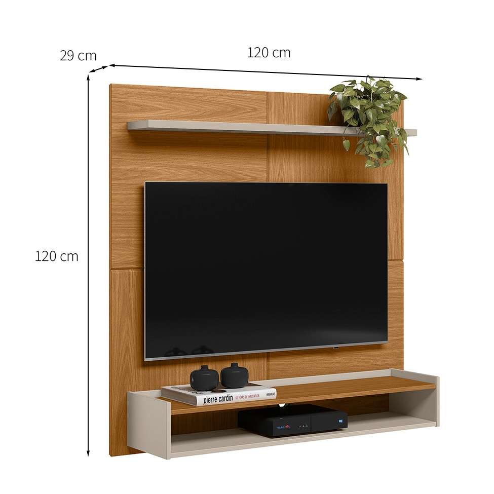 Painel para Tv até 50 Polegadas Creta Nature/off White Linea - 5