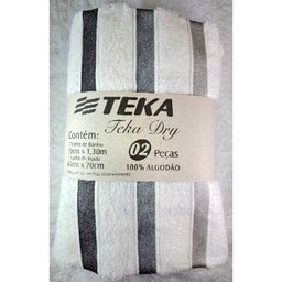 Jogo de Toalhas 2 Peças Teka Dry (1 Rosto+1 Banho) - Branca - 1