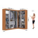 Ver imagem 3 de Guarda-Roupa Modulado de Canto com Puxadores MDF e Espelho Paris Off White/Cinamomo