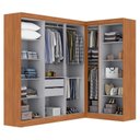 Ver imagem 4 de Guarda-Roupa Modulado de Canto com Puxadores MDF e Espelho Paris Off White/Cinamomo