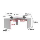 Ver imagem 2 de Mesa para Escritório Angular Me4116 Branco Tecnomobili