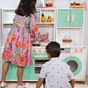 Ver imagem 2 de Kit Cozinha Infantil e Máquina de Lavar Infantil - Verde Claro